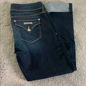 Hudson Ginny Crop Straight with Cuff Jeans